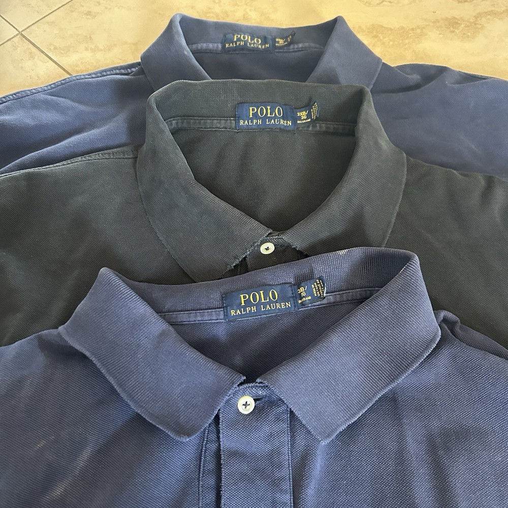 Ralph Lauren Polo Shirt Lot Of 3 Adult Size 3XB Golf Golfer Pony Casual Men S/S