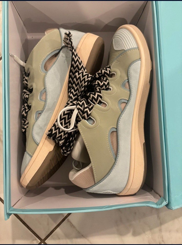 Lanvin Leather Curb Light Blue Gum