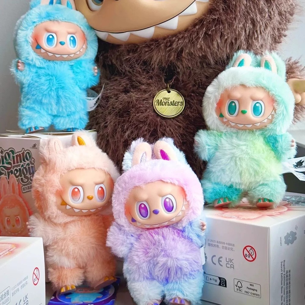 Authentic POPMART Labubu V3 Monster Energy Plush Action Figure