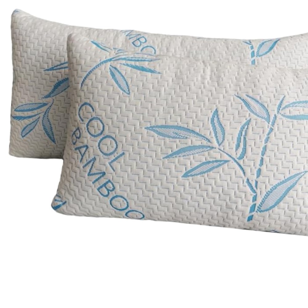 King Size Adjustable Memory Foam Bamboo Pillows Set of 2 for Comfort