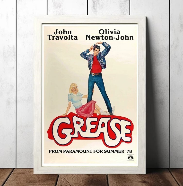 1978 Grease Movie Poster - Classic Film Wall Art for Printing
