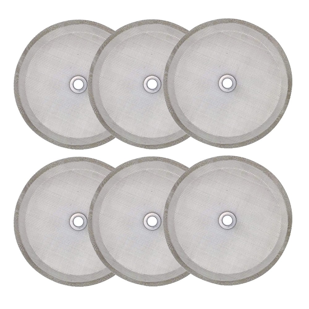 6 Pieces French Press Filters Screen 4 Inch Stainless Steel Mesh Screen and R...