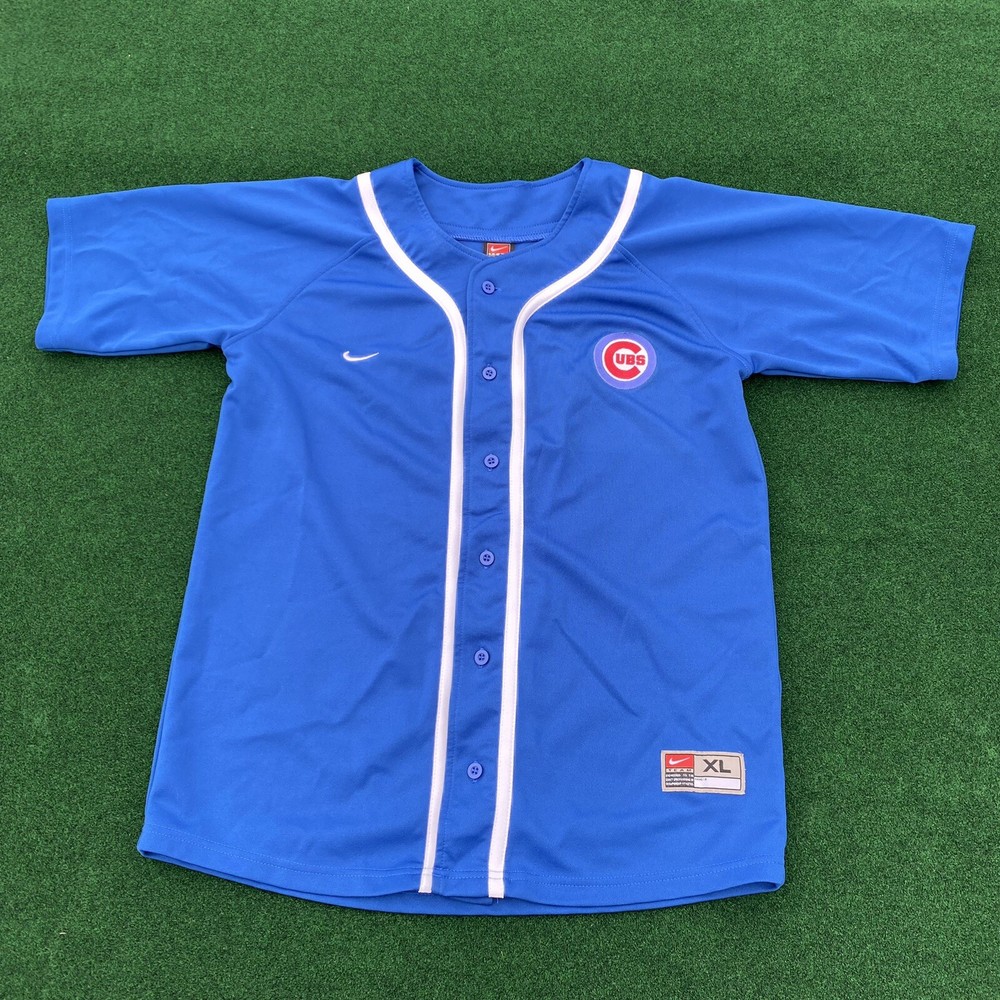 Vintage Y2K Team Nike Chicago Cubs Youth Jersey Size XL