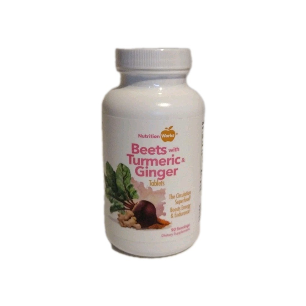 Nutrition Works Beets Turmeric Ginger Energy Endurance 90 Tablets