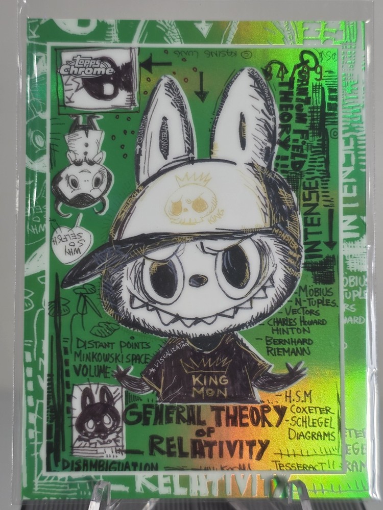 2025 topps chrome labubu the monsters 10th heaven card #1 /99 + 4 Base + Case