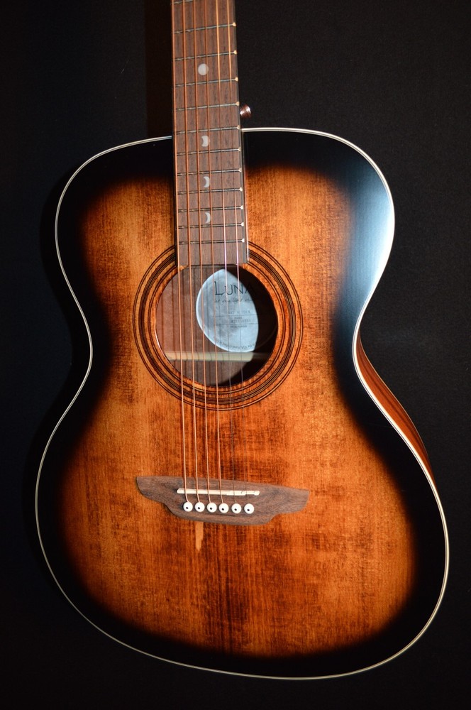 Luna Art Vintage Folk Solid Top Acoustic Guitar - Brand New B-Stock