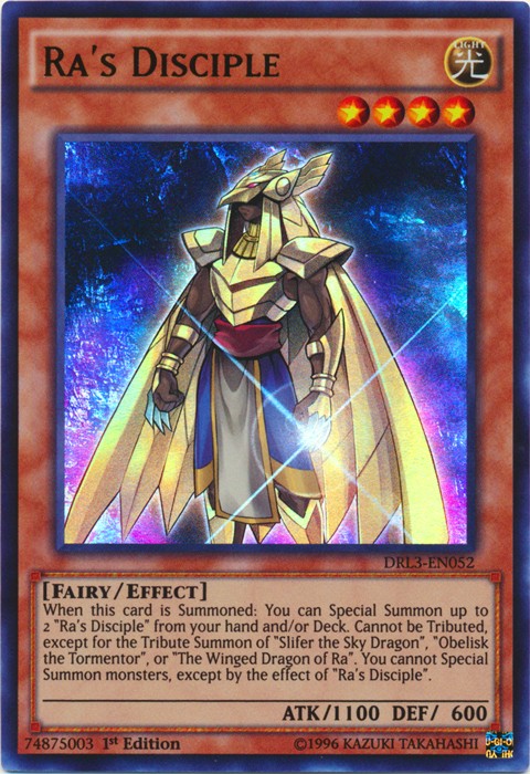 Ra's Disciple DRL3-EN052 Ultra Rare 1st Edition Heavily Played