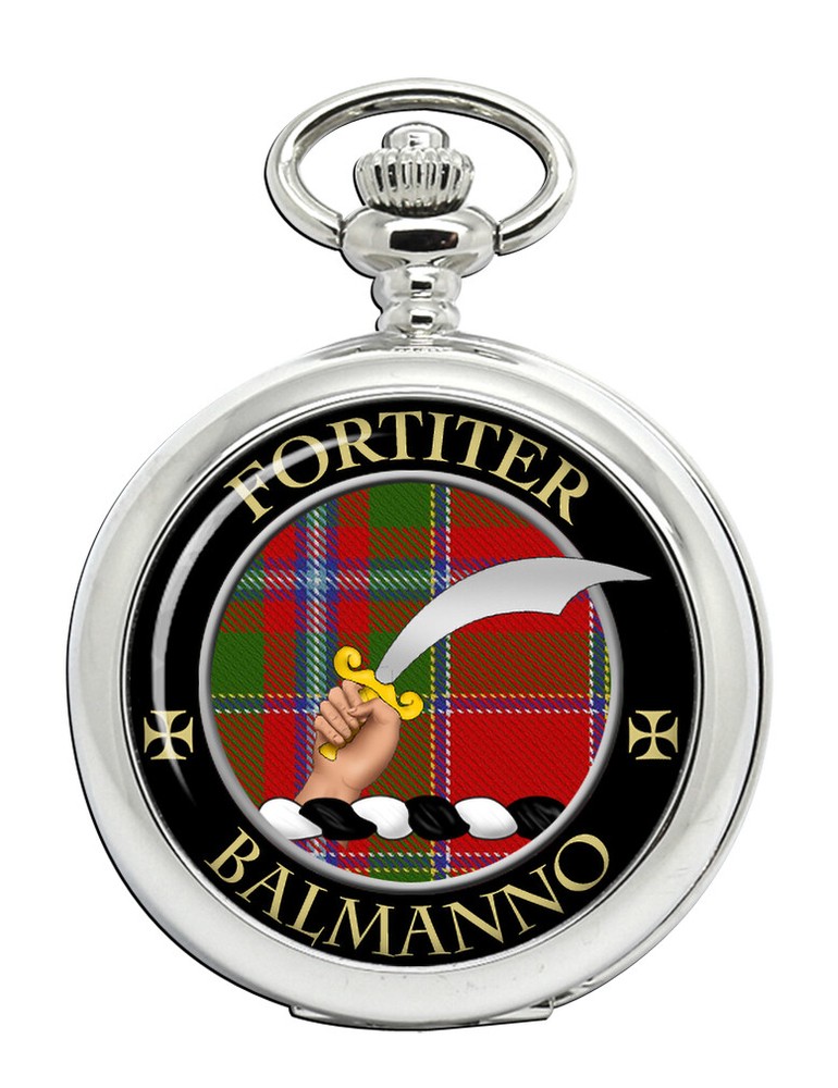 Balmanno Scottish Clan Engraved Silver Pocket Watch
