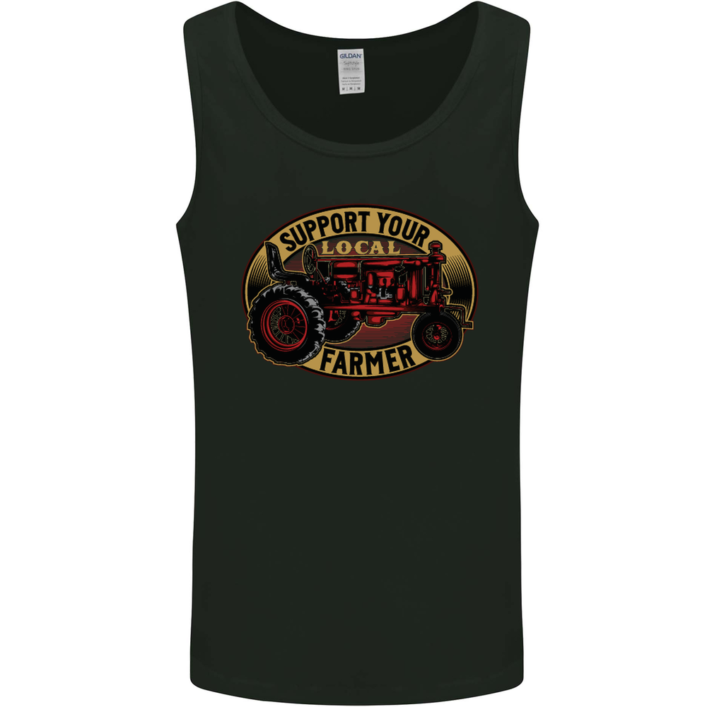 Farming Support Your Local Farmer Mens Vest Tank Top