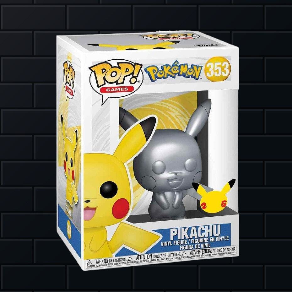 Silver Pokemon Pikachu Funko Pop 353