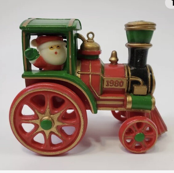 Vintage 1980 Hallmark Santa's Express Train Christmas Ornament 2nd in Series