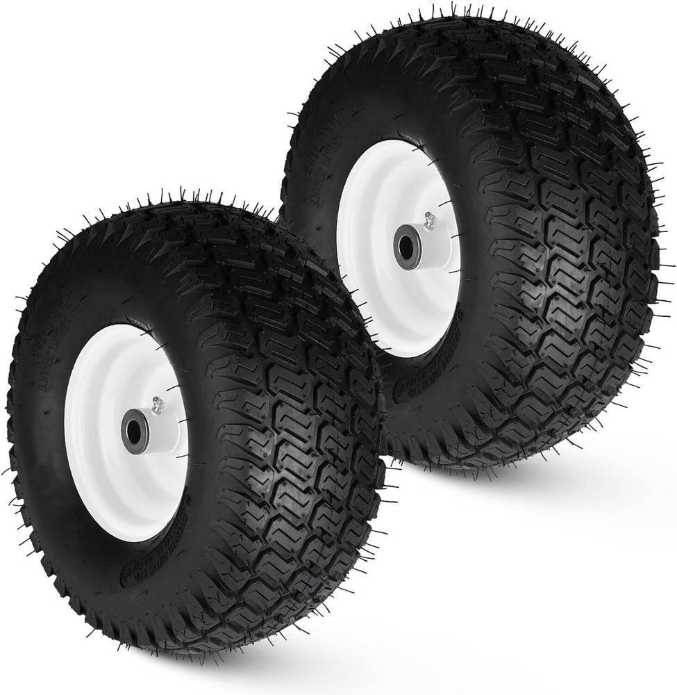 15x6.00-6 Lawn Mower Tires with Rims for John Deere 100 & 300 Series