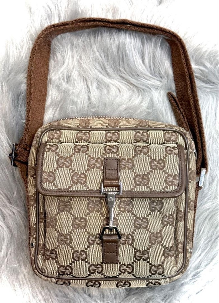 GUCCI GG Canvas Mini Crossbody Bag with Adjustable Strap  