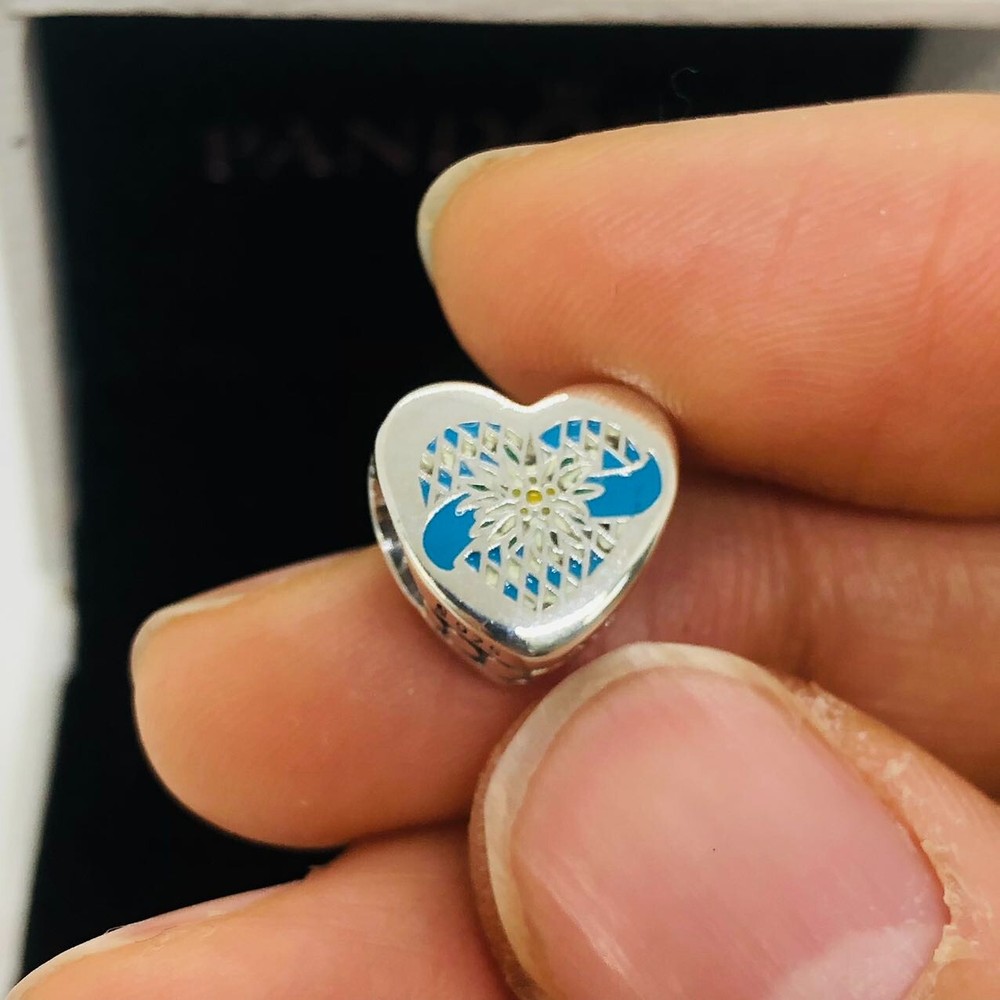 Pandora I love Bavaria heart charm S925 Sterling Silver Jewelry