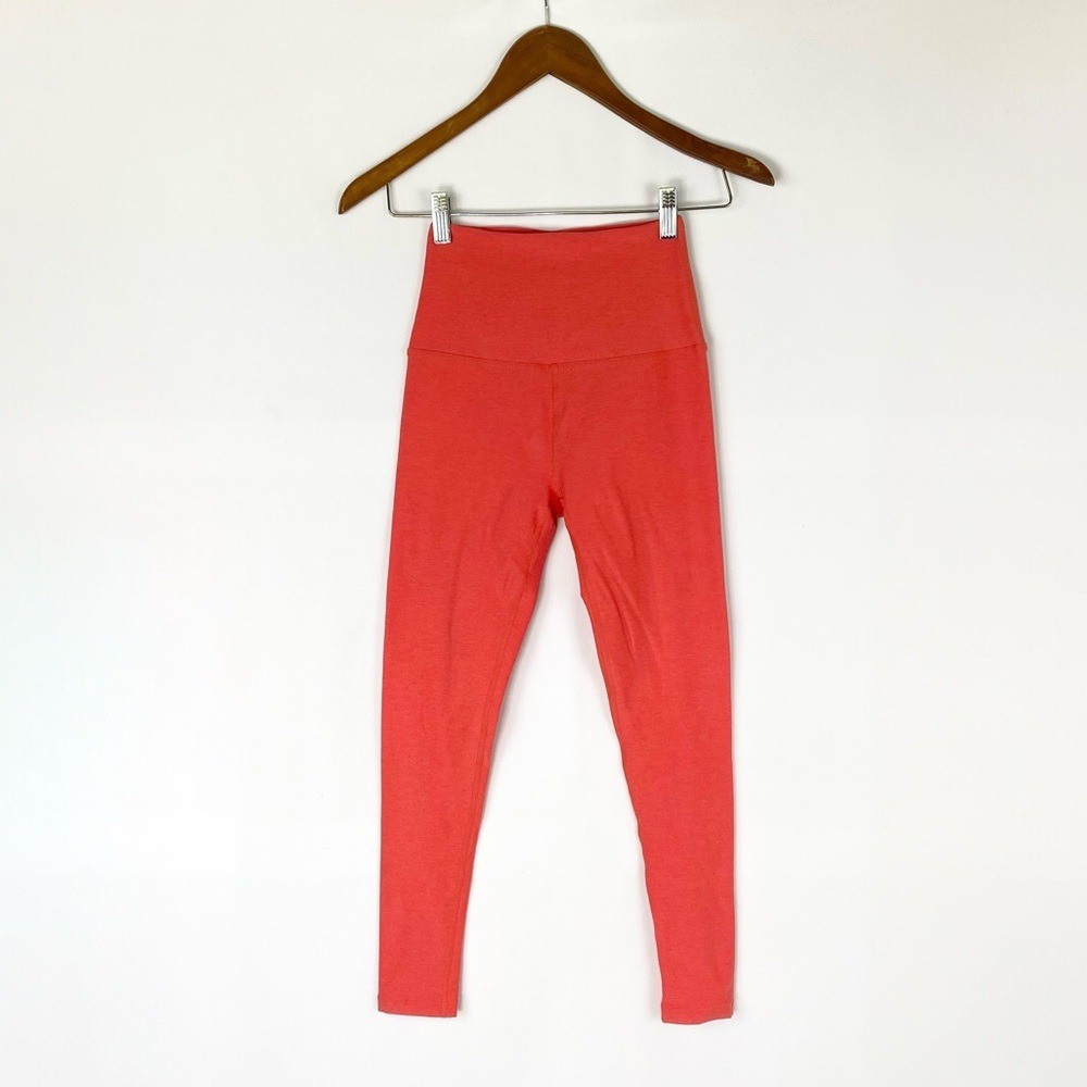 Beyond Yoga Spacedye Caught In The Midi High Waisted Legging Coral Glow Heather