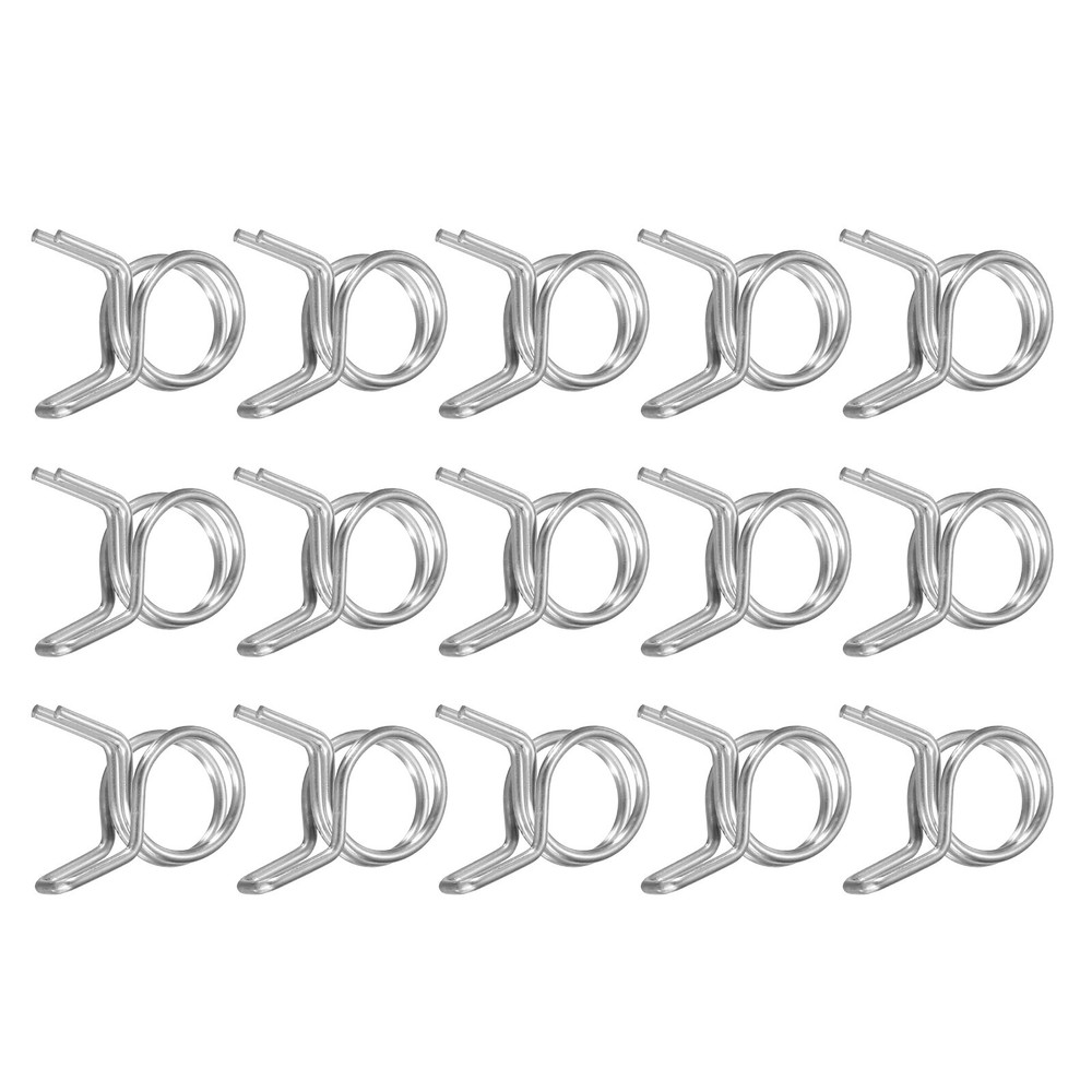 15Pcs 8mm/0.32inch Double Wire Spring Hose Clamp
