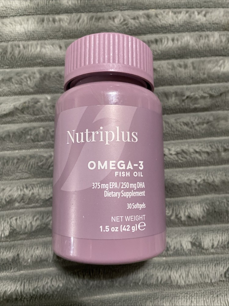 Farmasi Nutriplus Omega-3 Fish Oil 30 Softgels 375mg EPA & DHA Support EXP 10/26