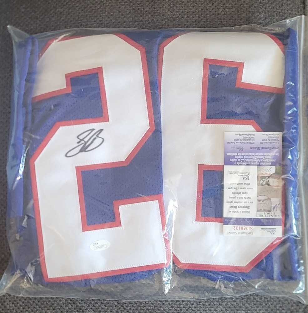 Saquon Barkley Autographed Jersey JSA COA Blue Giants
