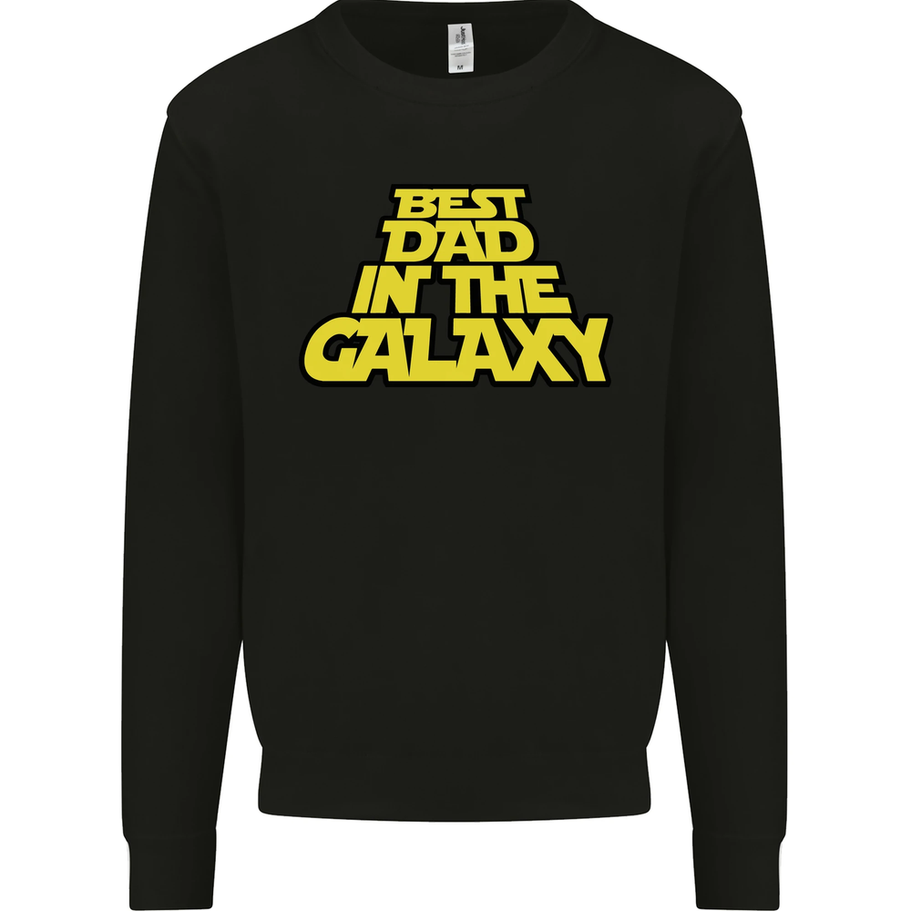 Best Dad in the Galaxy Funny Fathers Day Mens Sweatshirt Jumper