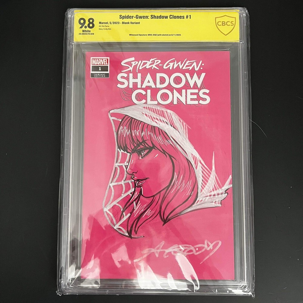 Spider-Gwen: Shadow Clones #1 2023 CBCS 9.8 (Signed And Sketched By Ariel Diaz)
