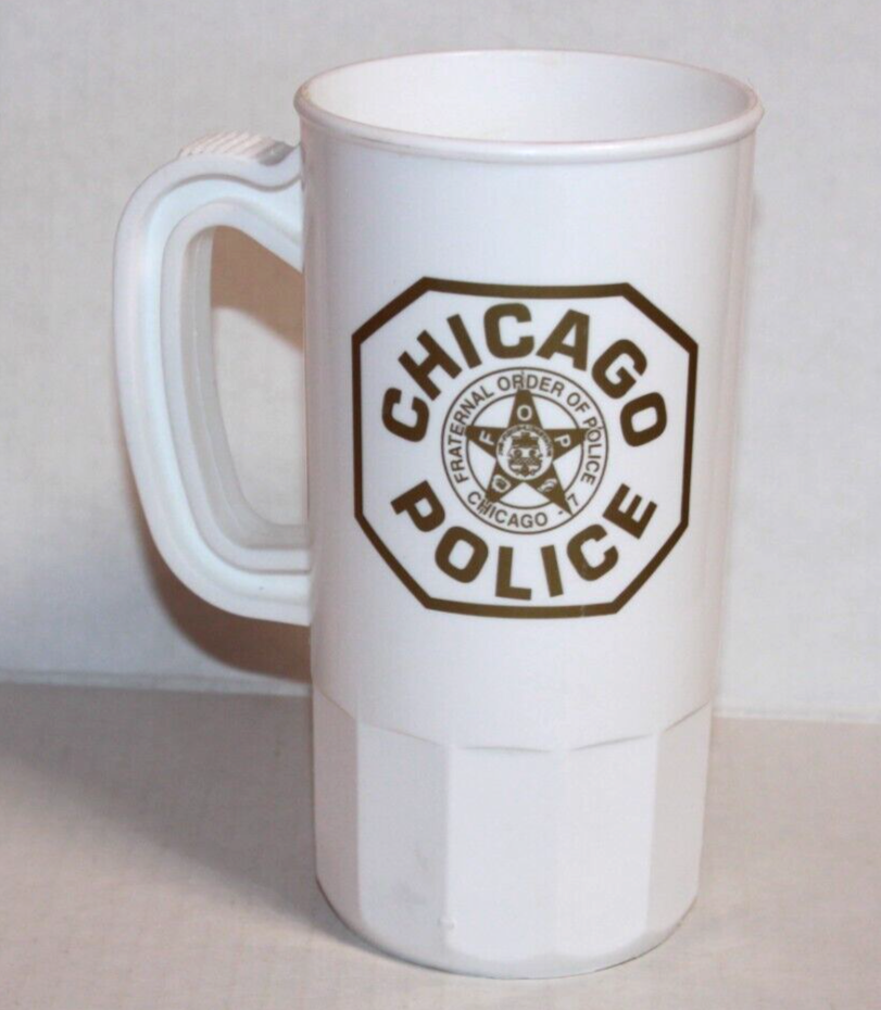 Vintage Chicago Police Dept White Plastic Mug