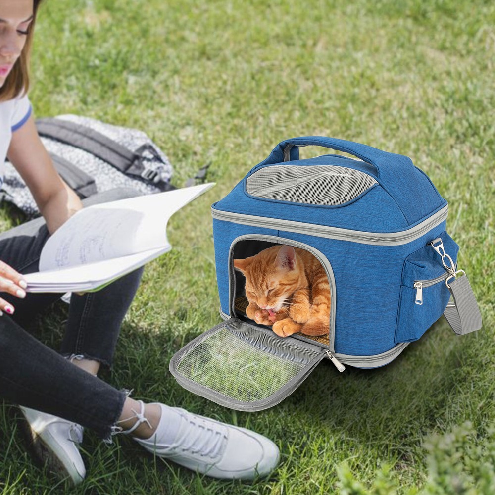 Collapsible Waterproof Pet Carrier Bag with 600D Oxford Fabric