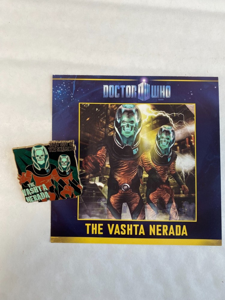 DANBURY MINT THE DR DOCTOR WHO TV BBC PIN ENAMEL BADGE COLLECTION VASHTA NERADA