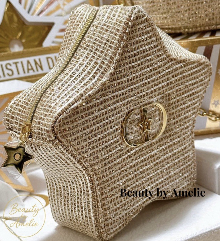 Christian Dior Beauty Gold Star Pouch Limited Edition Cosmetic Bag Exclusive GWP