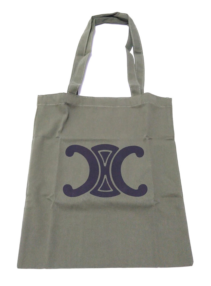 Celine Triomphe Khaki Ecobag Tote 2023 Autumn Winter Novelty Size S