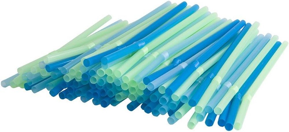 Blue and Green Flexi Bendy Straws, 3 PK, 300 Count