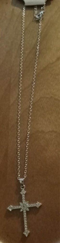 Elegant Silver Cross Necklace for Women