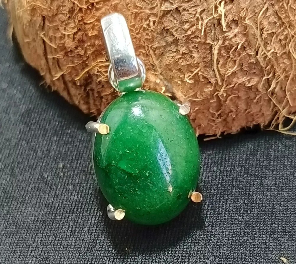 30.30 Ct Certified Natural Emerald 925 Silver Oval Cut Pendant Gemstone Jewelry