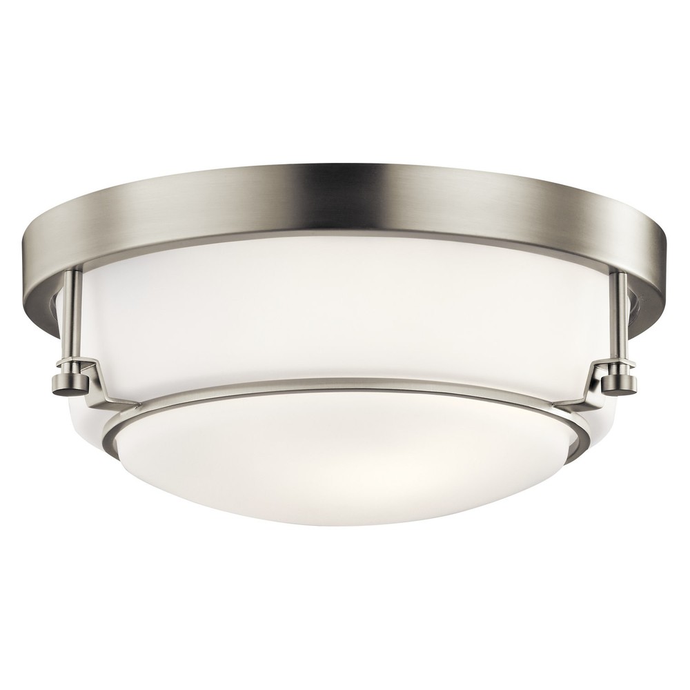 Kichler 44088NI Belmont Brushed Nickel Flush Mount Ceiling Light Fixture