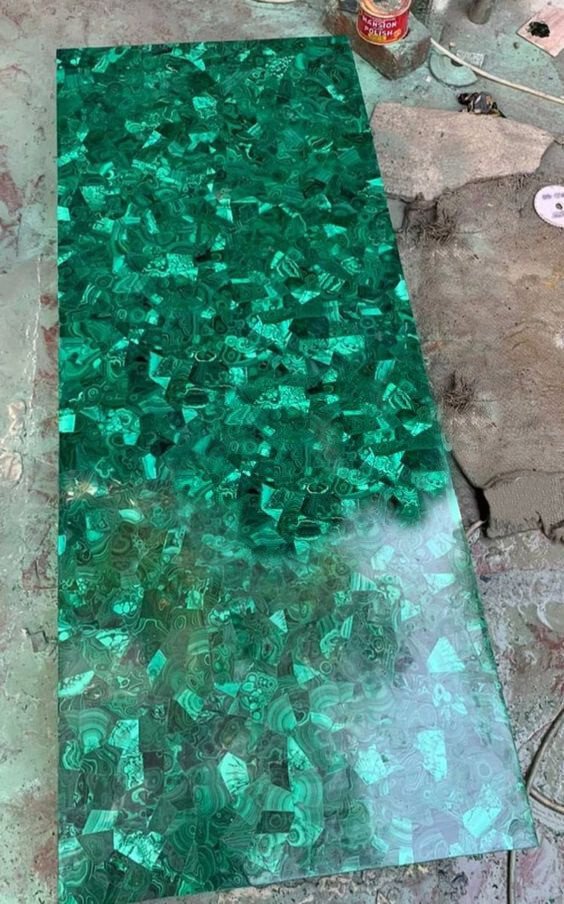 Malachite Gemstone Kitchen Bar Countertop Christmas Gift Sale-image