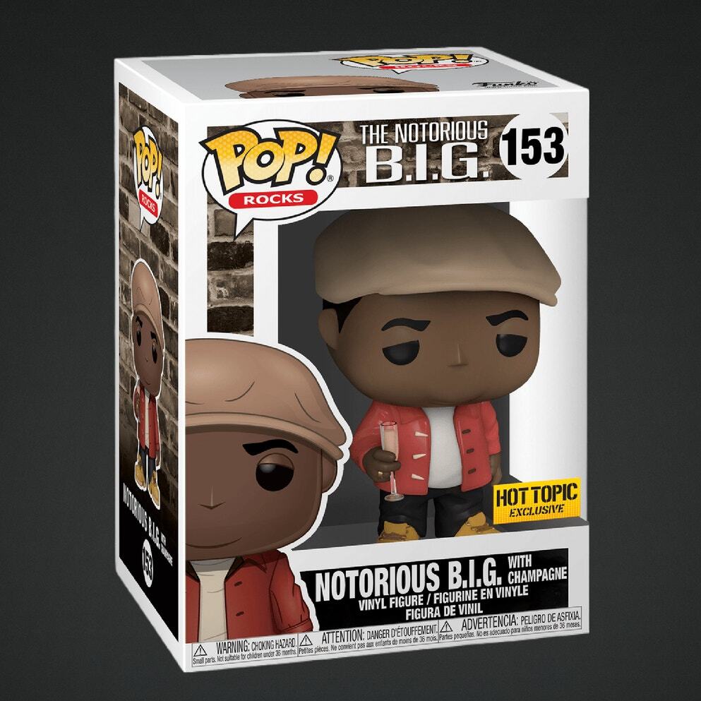 Notorious B.I.G. with Champagne Hot Topic Exclusive Funko Pop 153