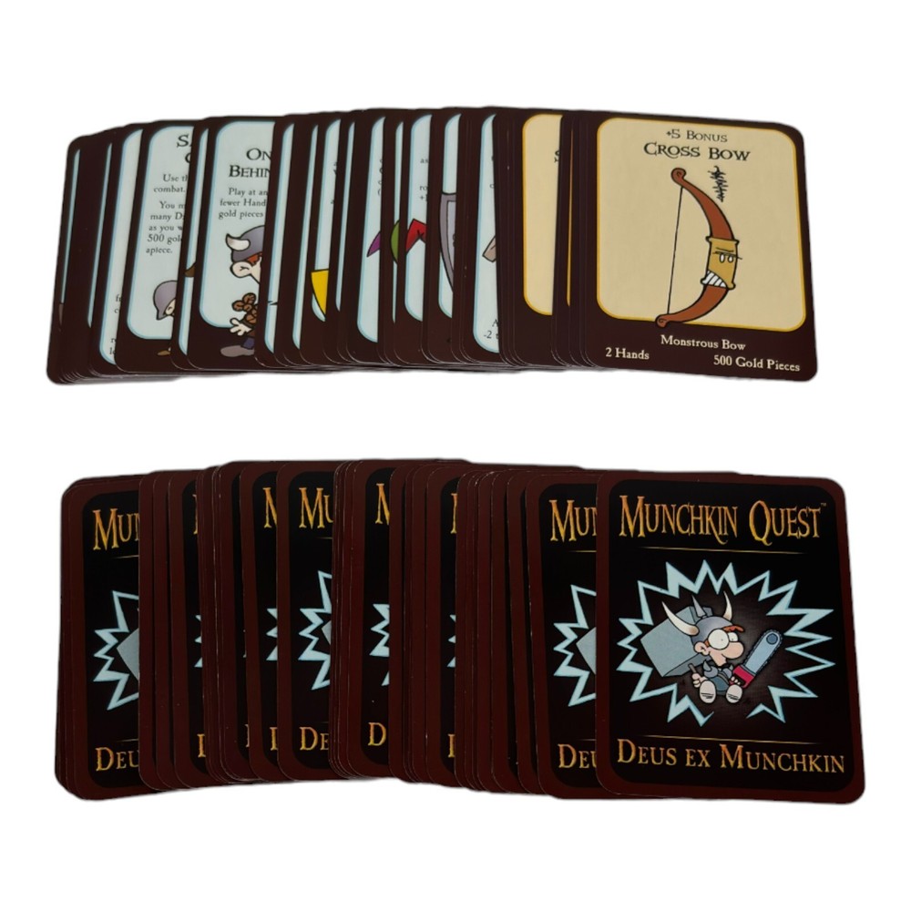 75 Replacement Deus Ex Munchkin Cards Munchkin Quest Game Deck Steve Jackson
