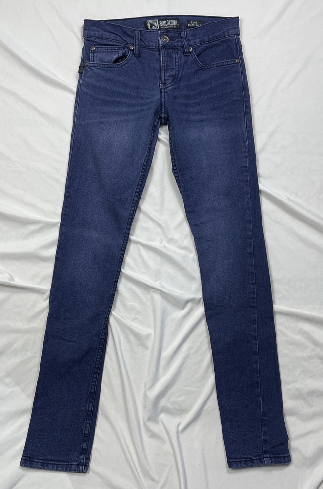 Social Collision Rude By Lip Service Jeans Women's W28 L32 Skinny Button Fly