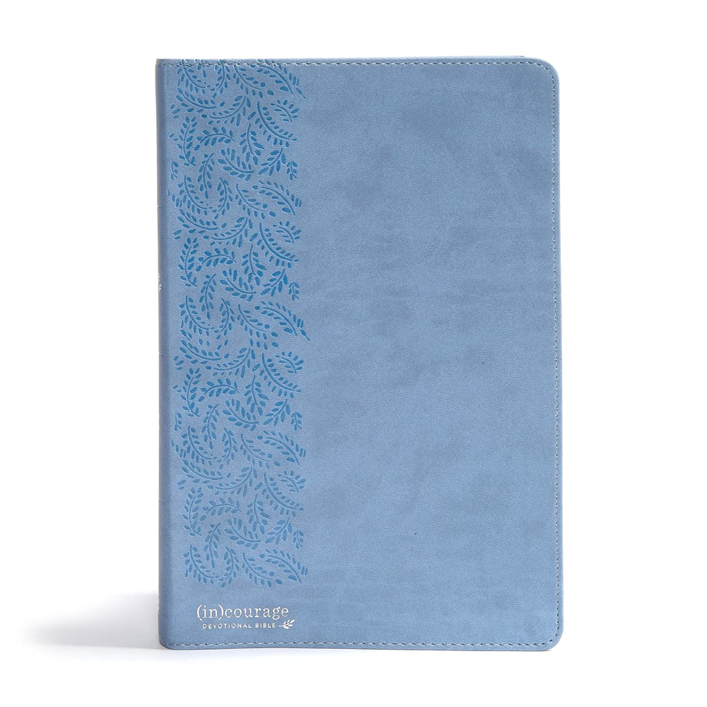CSB Devotional Bible in Blue LeatherTouch Easy-Read Journaling Full-Color Design