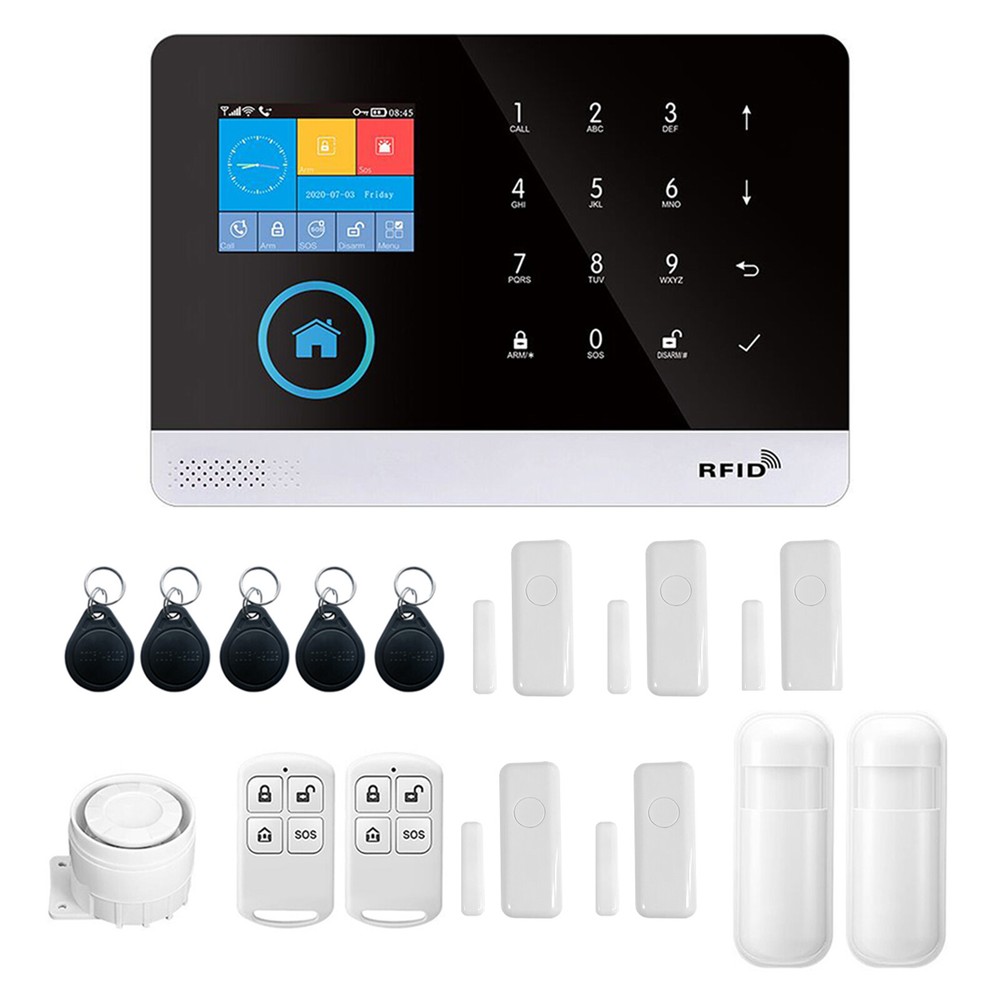 Wireless Smart Home Security System 433MHz WIFI + GSM Auto-dial Alarm LCD P9L4