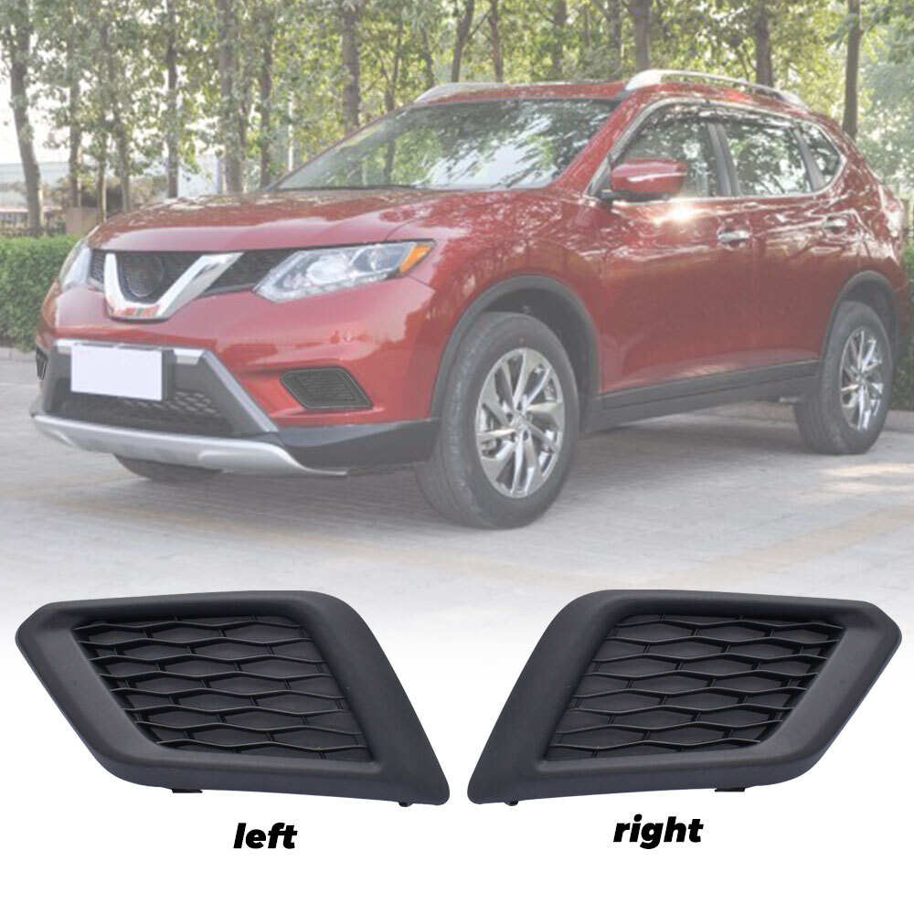 Fit Nissan Rogue 2014-2016 Front Bumper Insert Grille Fog Light Cover Bezel