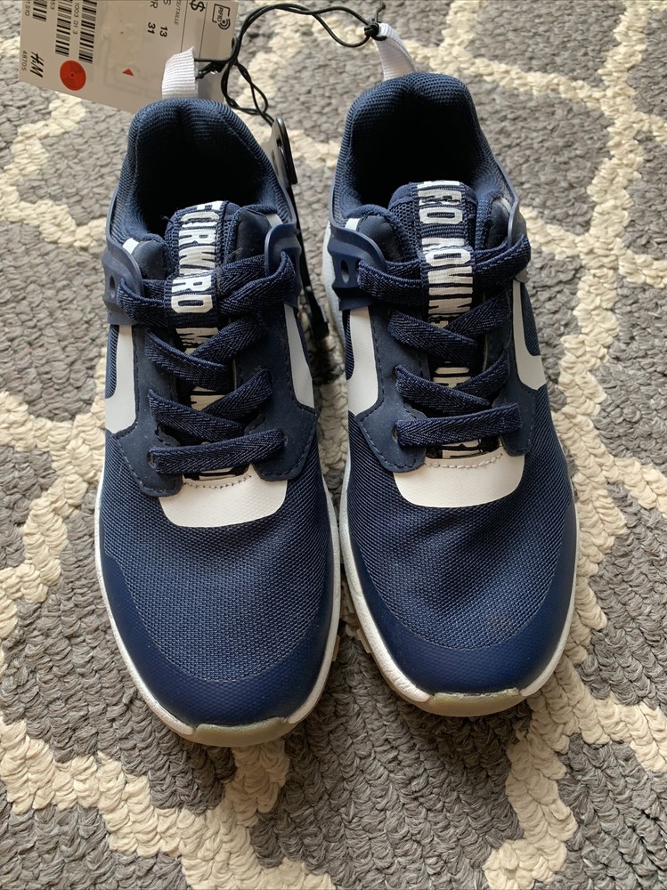 Back To School Boy's Blue/White  Sneakers  H&M Size 13 Brand New-image