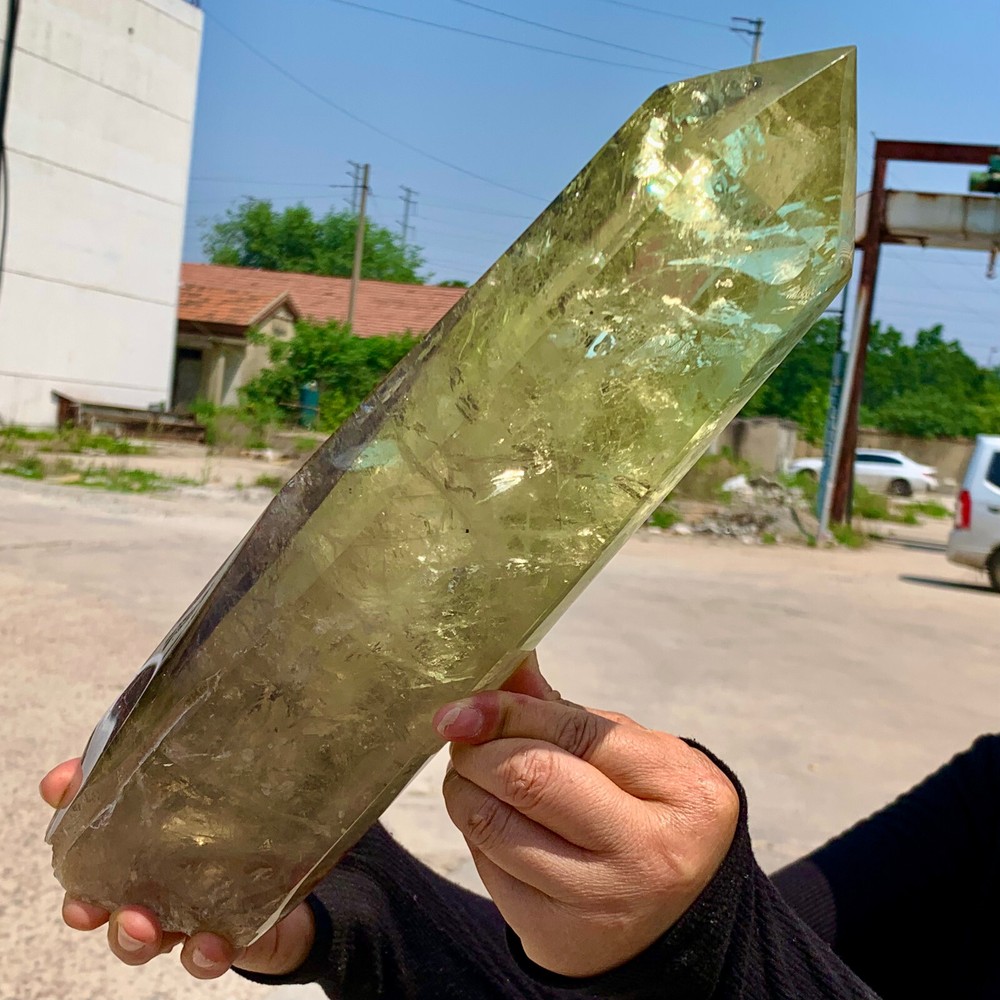 7.93LB Natural Citrine Smoky Quartz Obelisk Pillars for Healing Energy