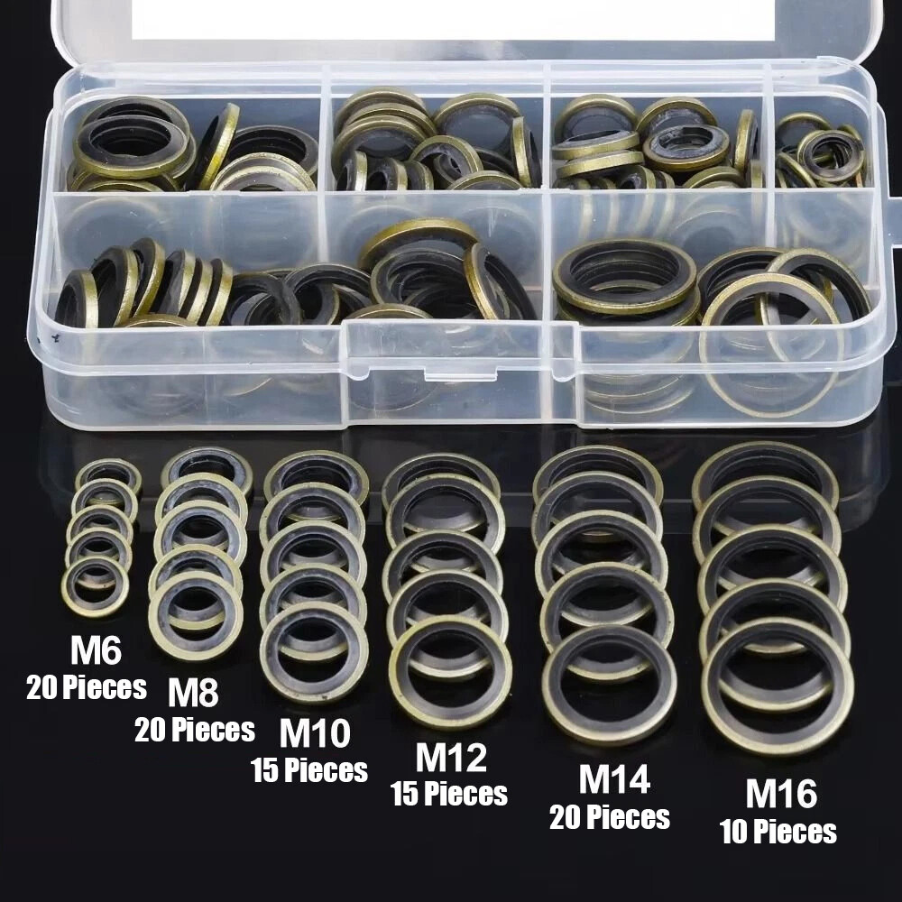 100-Piece Oil Pan Drain Plug Gasket Kit for Leak-Free Engine Oil Changes