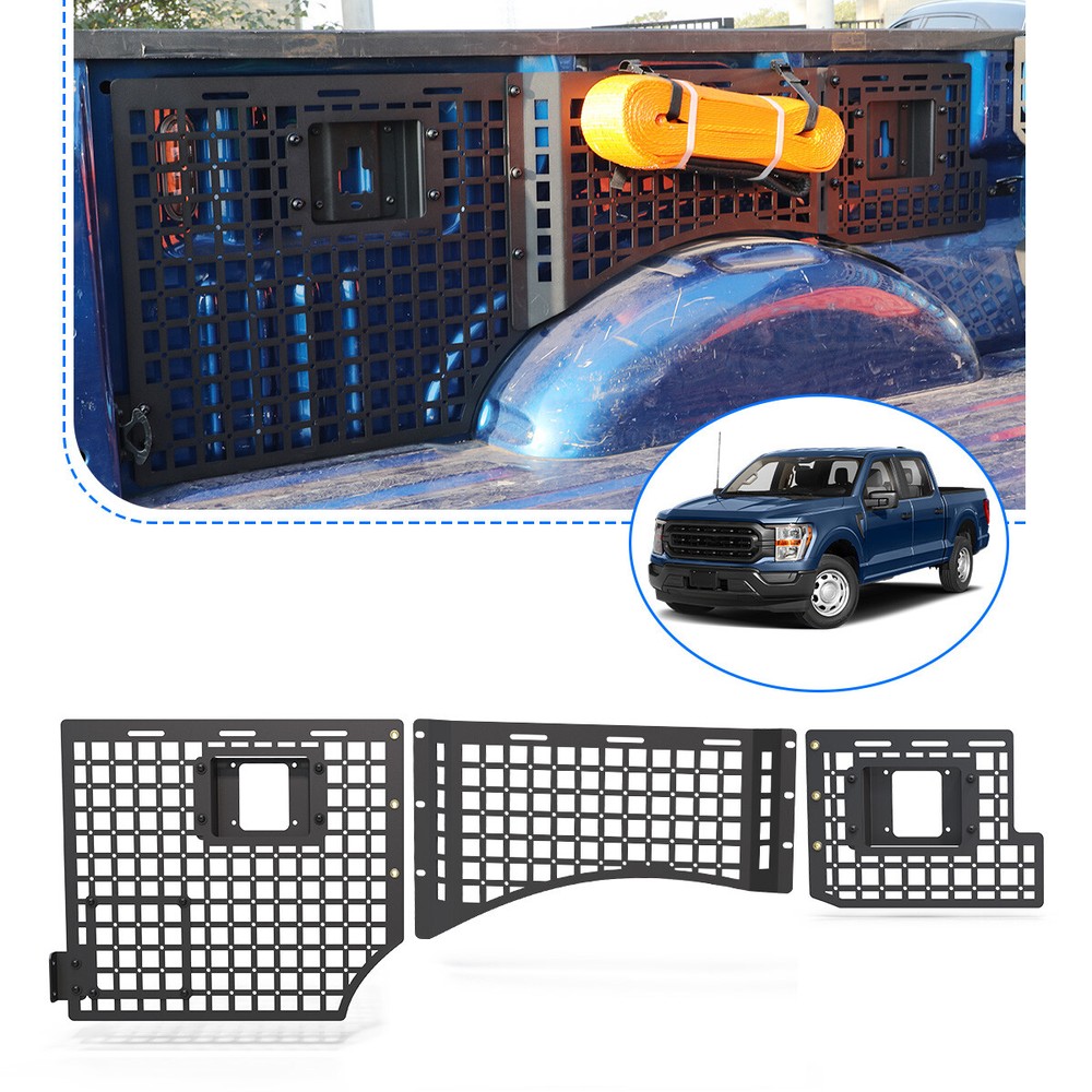 Side Bed Molle Panel For 2015-2025 Ford F150 Truck Molle Panel System Accessorie