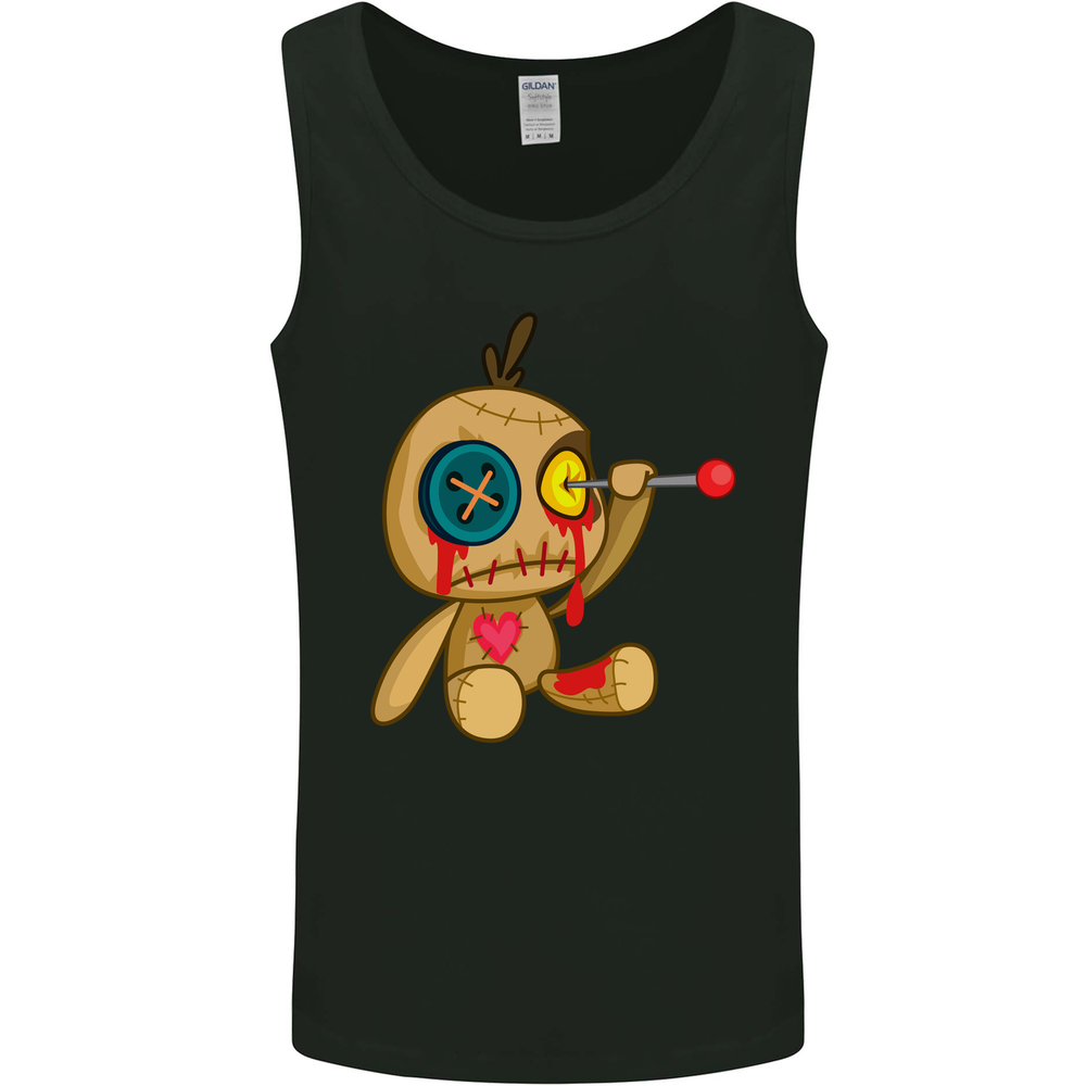 Voodoo Doll Eye Evil Spirits Dark Magic Halloween Mens Vest Tank Top