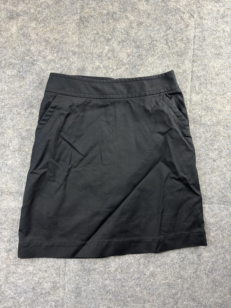 Banana Republic Black Mini Business Skirt with Pockets Size 2 Stretch Old Money Prep Style