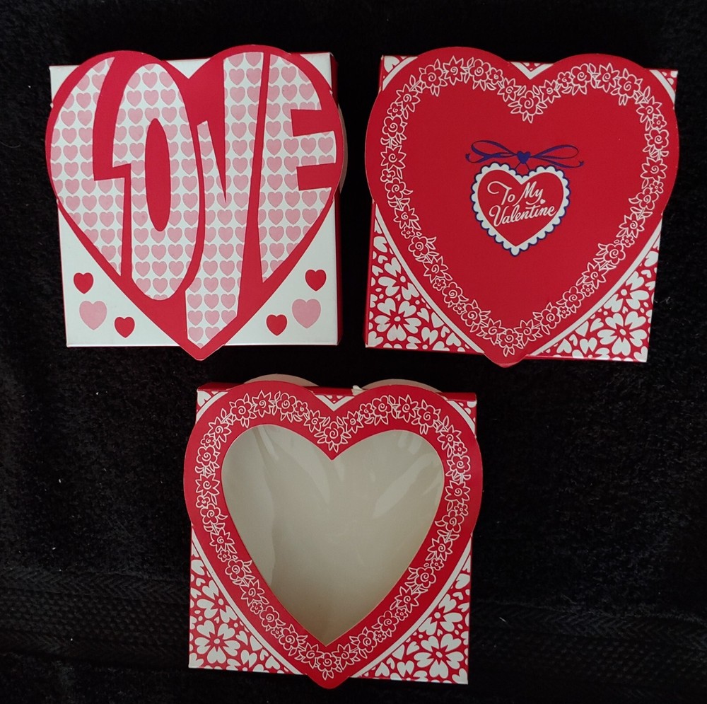 Vintage Asst Rare 40 Years Valentine Day Love Multi Purpose Candy Gift Boxes NEW