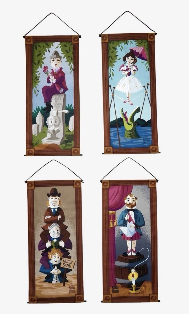 Haunted Mansion Stretching Portraits Garden Hanging 4-Banner Set
