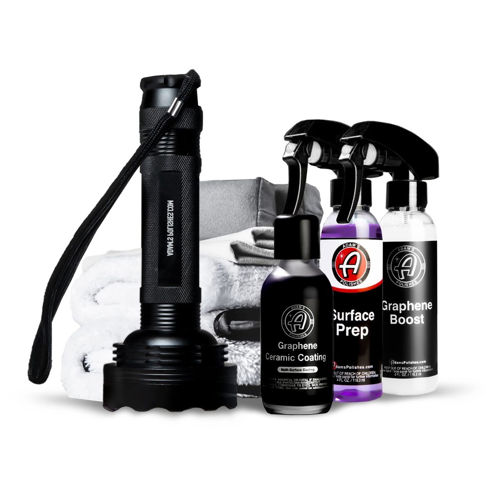 Adams UV Graphene Ceramic Coating Kit 10H Verified Protection 7+ Years Car Bo...