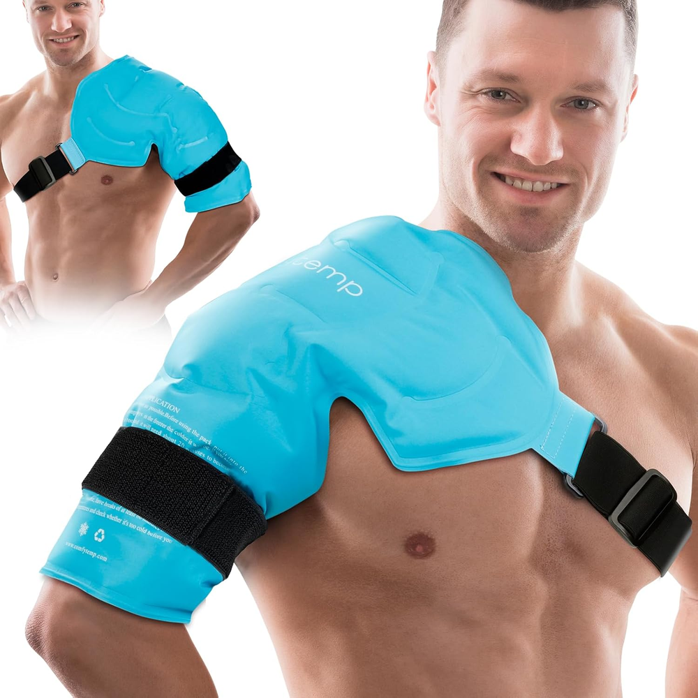 Comfytemp Rotator Cuff Ice Pack Wrap for Shoulder Pain Relief Cold Therapy FSA HSA Eligible